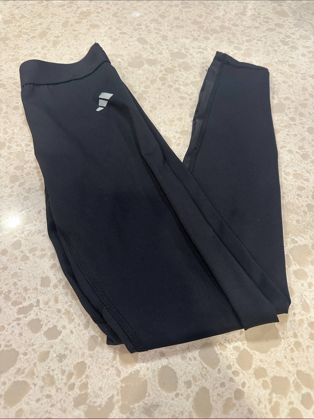 adidas Black Athletic Leggings with Reflective Logo